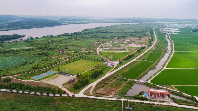 용안생태습지공원 전경.