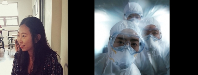 조미혜 감독(왼쪽)과 '큐브' 스틸컷.