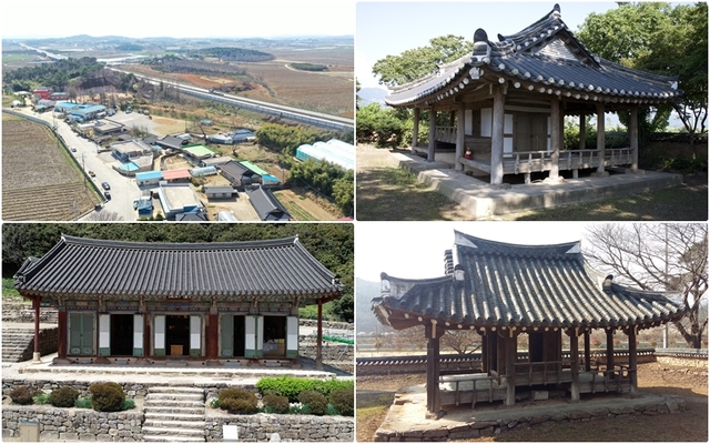 왼쪽 위부터 시계방향으로 전봉준 생가터, 석탄정, 삼호정, 선운사 영산전 전경.