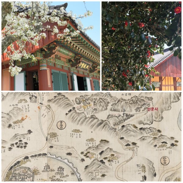 선운사의 봄 풍경과 전라도무장현도(국립중앙박물관 소장).