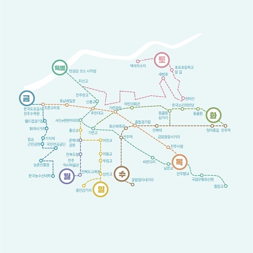 ‘두 바퀴로 달리자’ 자전거길 지도.