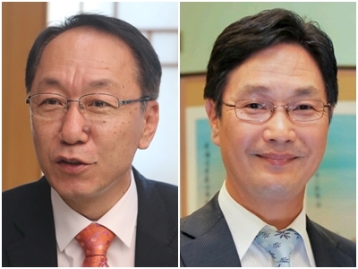 우범기 정무부지사(왼쪽) / 신덕섭 전 국가보훈처 차장