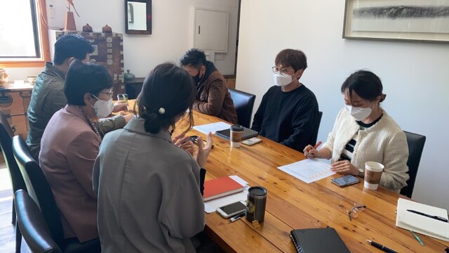 2021 교동미술관 온라인 콘텐츠 기획 회의사진