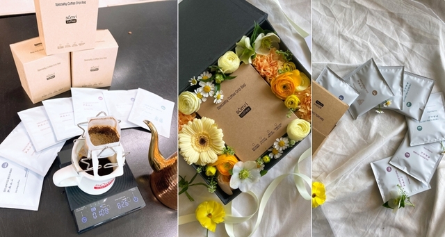 익산 솜리커피가 자체 기획해 출시한 지역 문화관광 거점 콘셉트 드립백 상품.