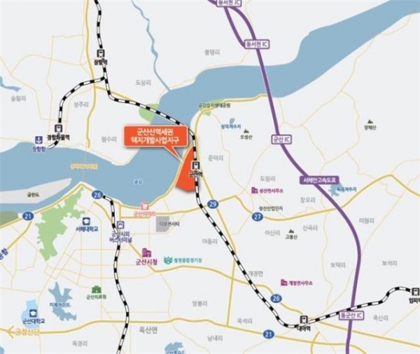 군산신역세권 위치도