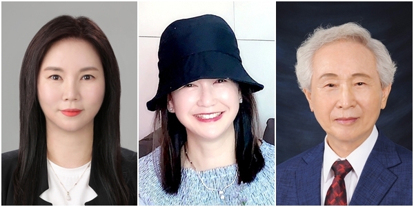 왼쪽부터 대상 김숙영 씨, 본상 김주선 씨, 찾아드리는 상 전병윤 시인.