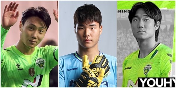 왼쪽부터 백승호·송범근·이유현 선수