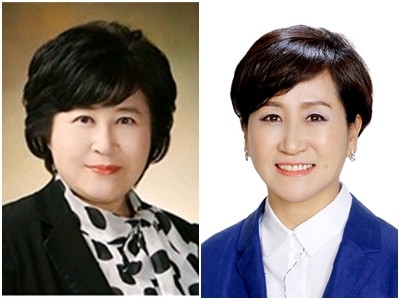 (왼쪽) 최영미 전주여고 총동창회 회장 / (오른쪽) 차연수 차기 회장