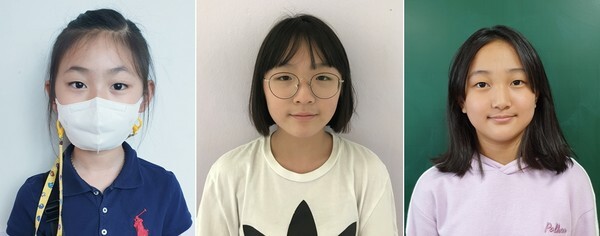 왼쪽부터 김서하(당북초 4)·이원하(전주북초 6)·박한누리(익산초 5) 학생.