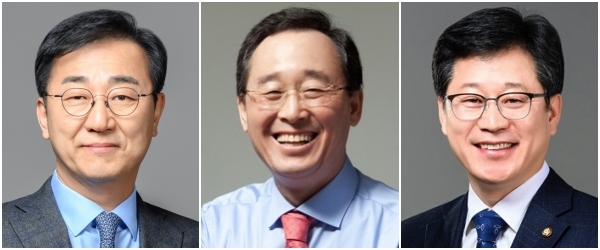 김윤덕, 송하진, 안호영(왼쪽부터)