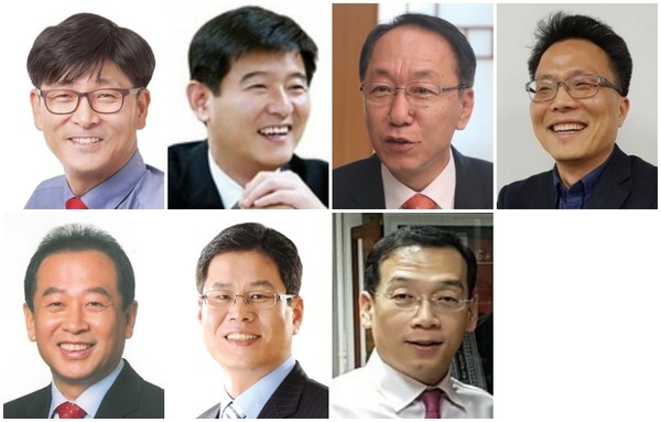 서윤근, 엄윤상, 우범기, 이종선(윗줄 왼쪽부터), 임정엽, 조지훈, 최훈(아랫줄 왼쪽부터)