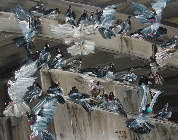 미 술 가: 이종만 / 명제: 둥지 / 재료: 캔버스 위에 유채 / 규격: 116.8×91.0cm / 제작년도: 2012