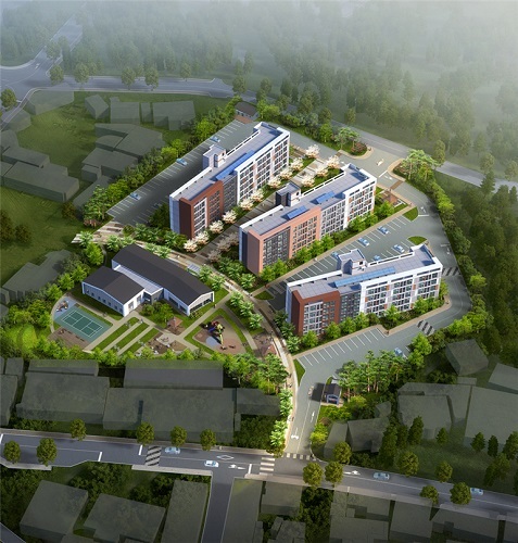 마을정비형 공공주택 황산 조감도