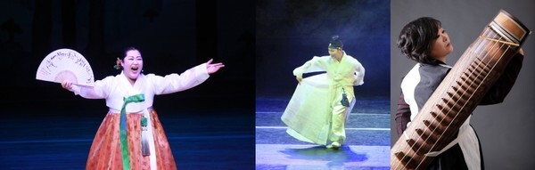 (왼쪽부터 차례대로) 김연, 민살풀이춤 문정근, 거문고창작 안은정 씨