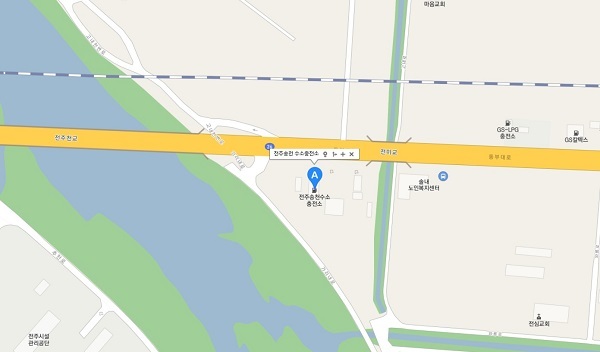 전주 송천 수소충전소 위치도