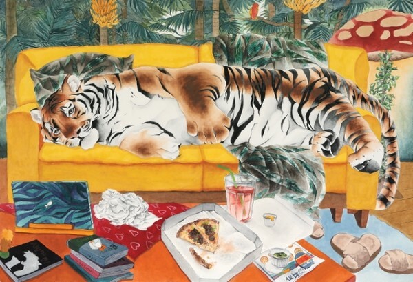 미 술 가: 김채연, 명 제: 소파, 재 료: 장지 위에 채색, 규 격: 116.8×91.0cm, 제작년도: 2019