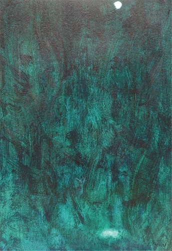 조헌, 징후적 풍경-검은숲, Oil on paper board, 78×54cm