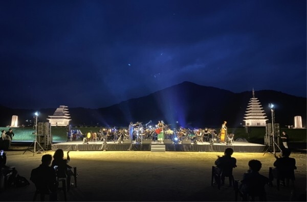 2021 세계유산축전이 열릴 예정인 익산 미륵사지(야간) /사진 제공 = 익산시