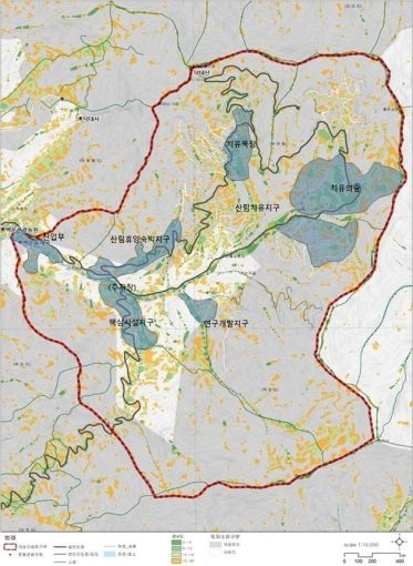 지덕권 산림치유원 위치도