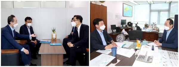 송하진 도지사는 9일 정부세종청사 기획재정부를 방문하여 최상대 예산실장과 한 훈 차관보를 차례로 면담을 갖고, 새만금 수질개선, 신산업지도 동력사업, 문화관광, 농생명산업 등 도정 핵심 분야별로 타깃사업을 선정해 2022년 정부예산 반영을 강력히 요청하고 있다.