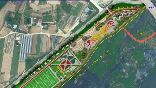 만경강 둔치 친환경 도시숲 조성사업 종합계획도