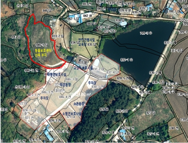 군산 동물보호센터 신축 부지 예정지