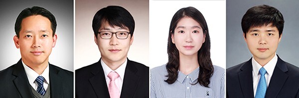 왼쪽부터 최세진, 김성훈, 고혜민, 정원석 교수 /원광대학교 제공