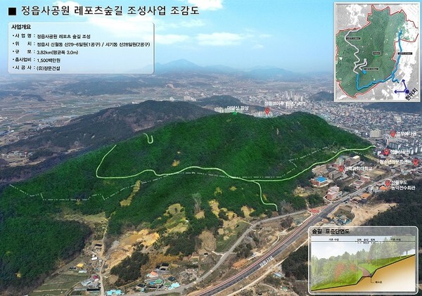 정읍사공원 레포츠숲길 조성사업 조감도