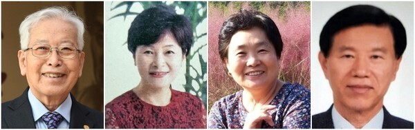 (왼쪽부터)이운룡, 김주순, 윤현순, 백봉기 시인