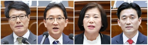 (왼쪽부터)최명철, 최용철, 이남숙, 채영병 의원