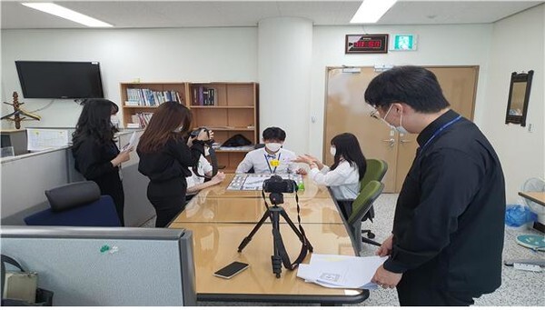 대학생 청렴지킴이 청렴콘텐츠 제작모습