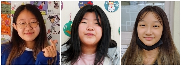 (왼쪽부터)박세희(임실초 6), 정은유(남관초 5), 이다연(전주 지곡초 6) 학생