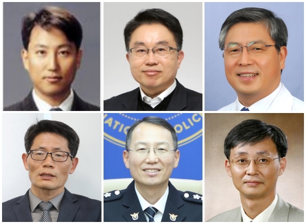 (왼쪽 위부터 시계방향) 문성인 전주지방검찰청장, 양충모 새만금개발청장, 유희철 전북대학교병원장, 윤종호 전북지방환경청장, 이형세 전북경찰청장, 한경수 한국은행 전북본부장