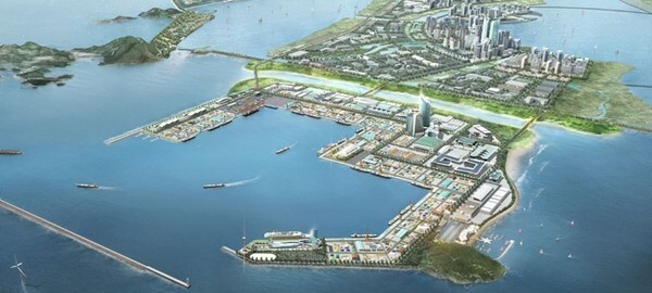 새만금 신항 접안시설 조감도.