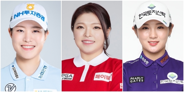 박민지, 장하나, 박현경 (왼쪽부터, 출처=한국여자프로골프협회 홈페이지, https://klpga.co.kr/)