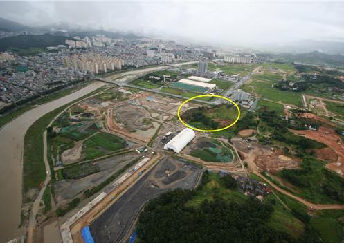 마전 유적 주변 전경.