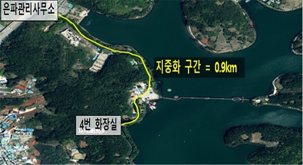 은파 호수공원 선로 지중화사업 위치도.