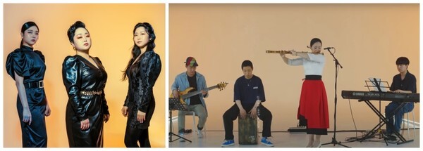 (왼쪽)뮤르(MuRR), (오른쪽)대금이 누나 밴드.