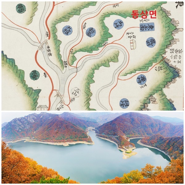 동상면 고지도와 대아저수지 /사진 = 황재남.