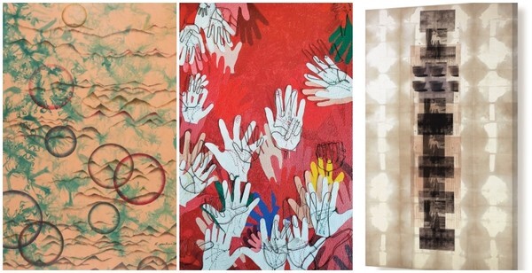 (왼쪽부터)김완순 - 'Harmony', 김이재 - '인생', 송수미 - '나눌 수 있는 호흡(Sharing a Breathe).