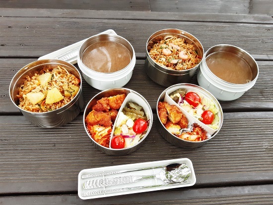 지리산 '해물볶음밥 · 파인애플 볶음밥 도시락'.