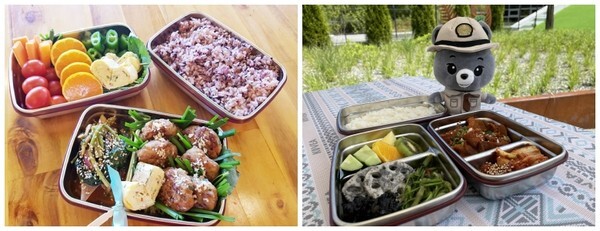 내장산 '떡갈비 도시락'(좌)와 무등산 '남도 한정식'(우).