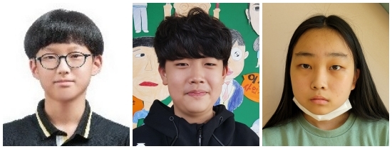 (왼쪽부터)김한결(남원 용성초 6), 김예린(고창 심원초 6), 이상휘(전주 우전초 6).