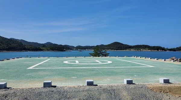 위도 닥터헬기 이륙장.