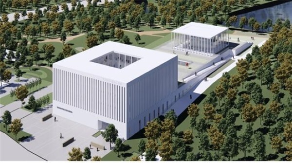 대표도서관 설계공모 당선작 조감도.