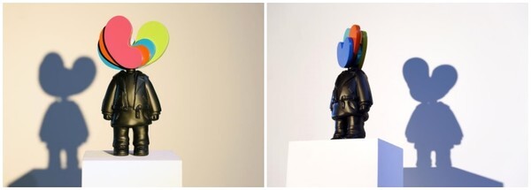 (왼쪽)who are you,120x90x270mm, frp, copper / (오른쪽)who are you,120x88x270mm, frp, copper.