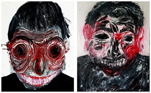 매드김(김성빈)작가의 작품 '개안 매드'(왼쪽)과 '눈이 많아진 매드'(오른쪽).