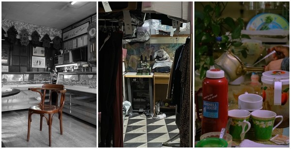 (왼쪽부터)권시계점의 의자 / 광운세탁소 / 남문다방.