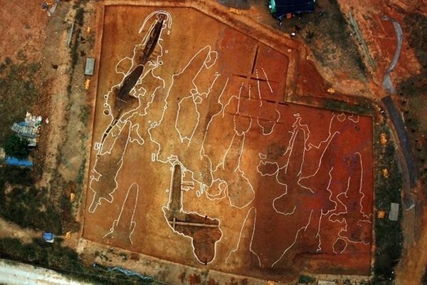 나주 오량동 대형 옹관 가마유적 전경.