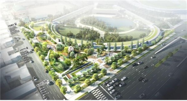 종합경기장 정원의 숲 조성사업 조감도.